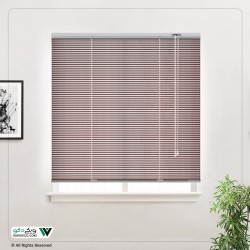 پرده کرکره فلزی 1.6 سانتی‌متر طرح چوب کد 16168