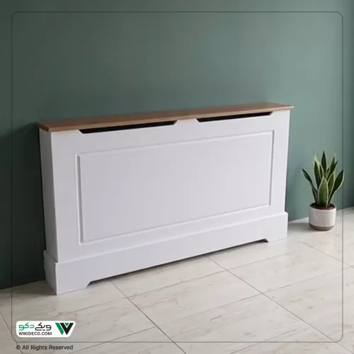 کاور رادیاتور طرح تک قاب سفید گردویی