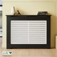 کاور رادیاتور طرح لاین افقی سفید مشکی
