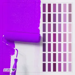 نقاشی دیوار و ساختمان طیف رنگ بنفش و یاسی + زیرسازی