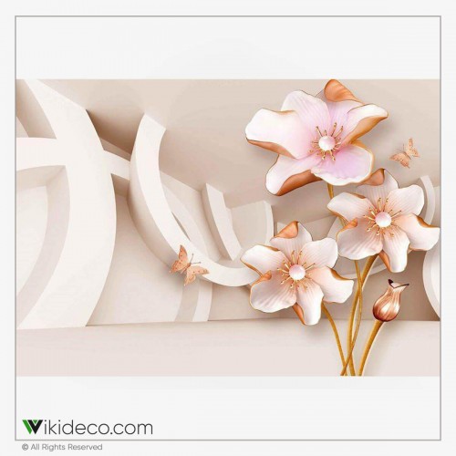 پوستر دیواری سه بعدی گل کد SB021 پوستر دیواری سه بعدی گل کد SB021