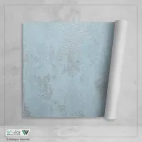 کاغذ دیواری آبی نقره‌ای طرح پتینه کد cs-gd10808