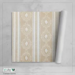 کاغذ دیواری داماسک راه راه کد dc2154 ایرانی