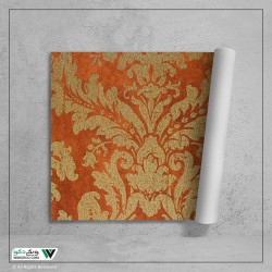 کاغذ دیواری داماسک قرمز طلایی کد LD850705 کاغذ دیواری داماسک قرمز طلایی کد LD850705
