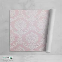 کاغذ دیواری داماسک صورتی کد MI233 ایرانی