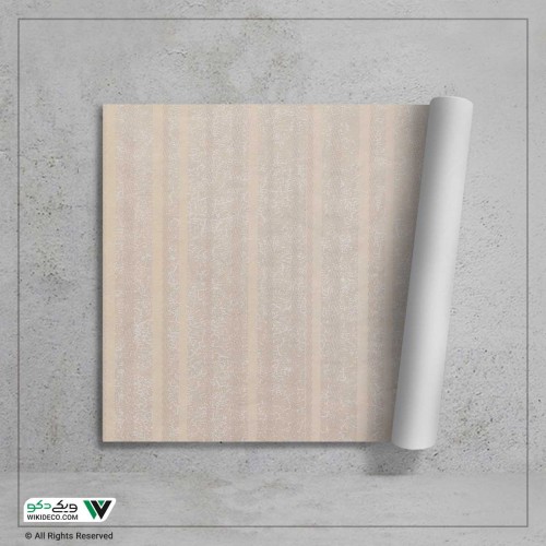 کاغذ دیواری راه راه کرم صورتی کد BW11861 کاغذ دیواری راه راه کرم صورتی کد BW11861