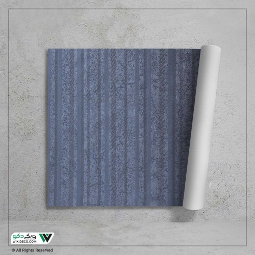 کاغذ دیواری آبی سرمهای طرح راه راه کد BW11866 کاغذ دیواری آبی سرمهای طرح راه راه کد BW11866