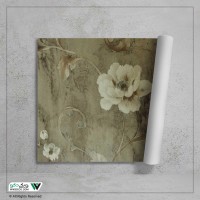 کاغذ دیواری طرح گل قهوه‌ای کد BW28005